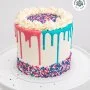 Pink and Blue Gender Reveal Cake by Magnolia