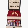 Squared Flowers Box With Drawer and Letter Of Your Choice