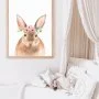 Floral Watercolour Bunny Wall Art Print by Sweet Pea