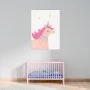 Pink Unicorn Wall Art Print by Sweet Pea