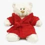 Cream Teddy with Red Bathrobe 38cm by Fay Lawson