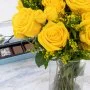 The Sunny One Roses Arrangement with Rocky Bites by Anoosh