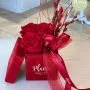 Triple Red Infinity Roses By Plaisir