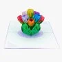 Tulip Multicoloured - 3D Pop up Card By Abra Cards