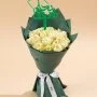 We Dream and Achieve White Rose Hand Bouquet