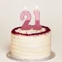 شمعة روز جولد جليتر لعيد ميلاد برقم '1' من توكينج تيبلز