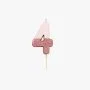 شمعة روز جولد جليتر لعيد ميلاد برقم '4' من توكينج تيبلز
