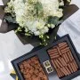 White Blossom Bouquet with Crunchy Snack by Anoosh