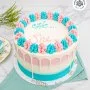 White Ganache Gender Reveal Cake by Magnolia
