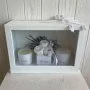 White Trio Gift Box with Double Infinity Rose Arrangement by Plaisir