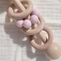 Wooden Teething Rattle - Pink by Ark Children