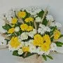 Yellow and White Flowers Standing Arrangement